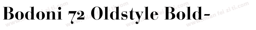 Bodoni 72 Oldstyle Bold字体转换